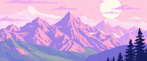 Sunset over a city skyline